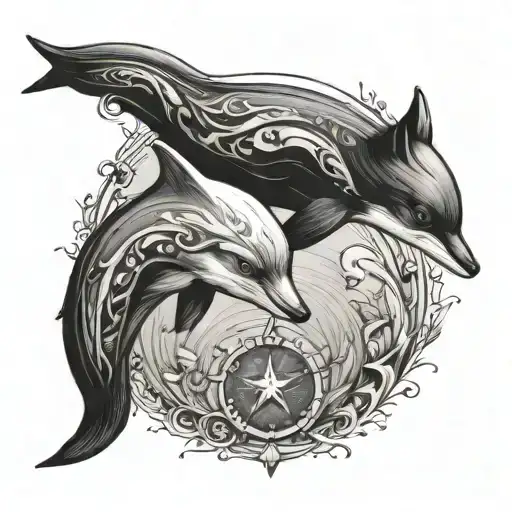 Pisces Dolphin And Virgo Fox Spiritual Animal Small