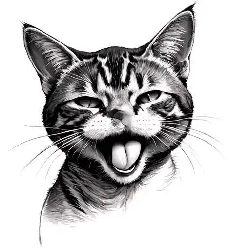 Cat Lickingg Its Own Nipple