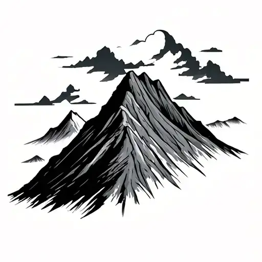 Vulcano Mountain Acatenango Guatemala Minimalistic