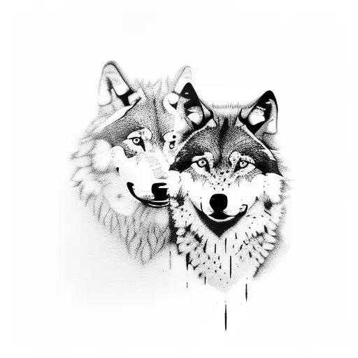 Wolves In Forest Silhouette