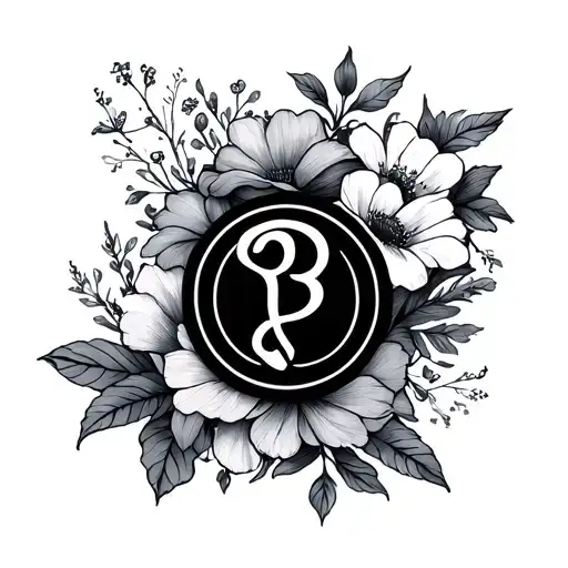 Psychology Symbol And Dainty Florals