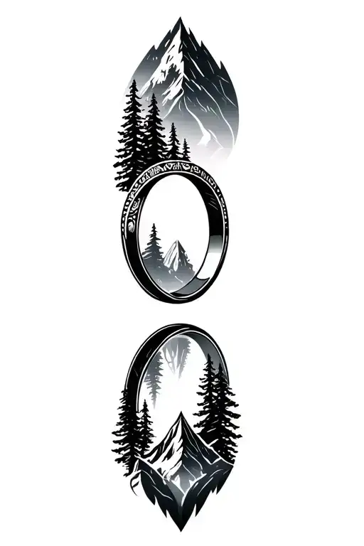 Wedding Ring Biblical Mountain Forest
