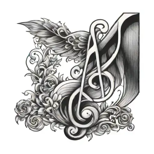 Semicolon But Also Make It A Double Stemmed Musical Note