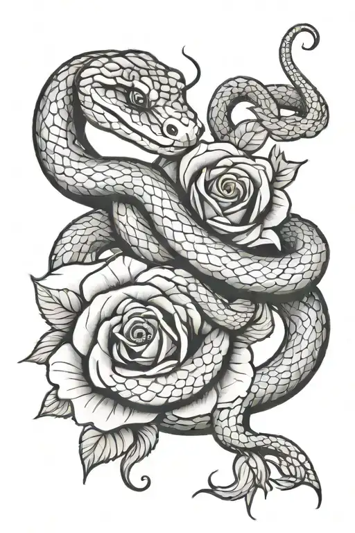 Snake Hug Compas Rose