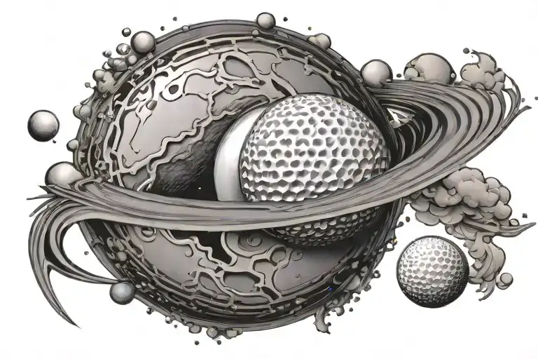 Integrate A Golf Ball Morphing Into A Planet In A Cosmic-themed