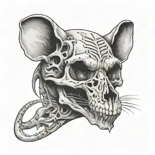 Rat Skull With 25 On It