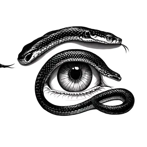 A Snake Passes Through The Eyes