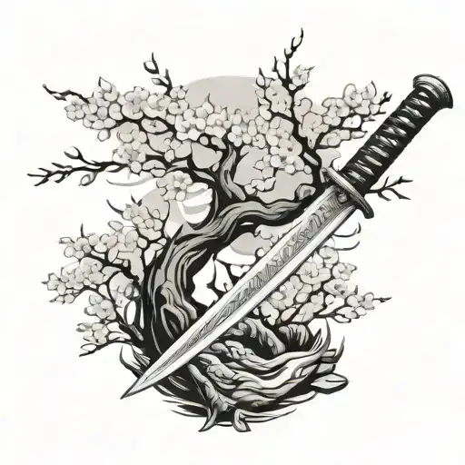 In Rock A Samurai Sword What Is Meleet A Cherry Tree Is At A Standstill