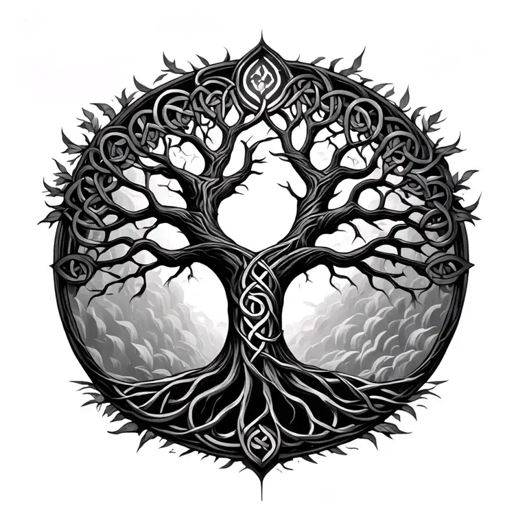 Celtic Tree Of Life Back Tattoo Inspired