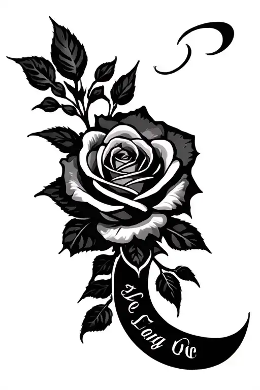 Name Tattoo Sleeve With A Rose