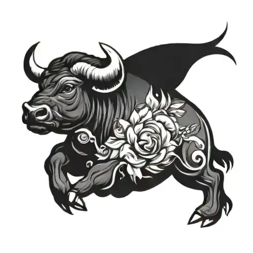 Sleeve That Incorporates Taurus Bull Tattoo Design