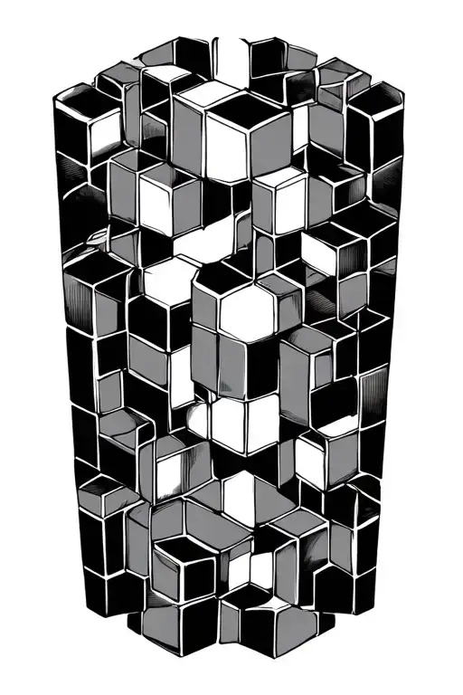 Rich Written In Cubes Forming A Pattern