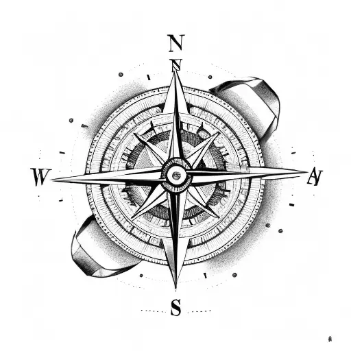 A Compass Surrounded By Gym Equipment