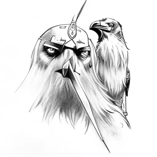Norse Odin With Ravens