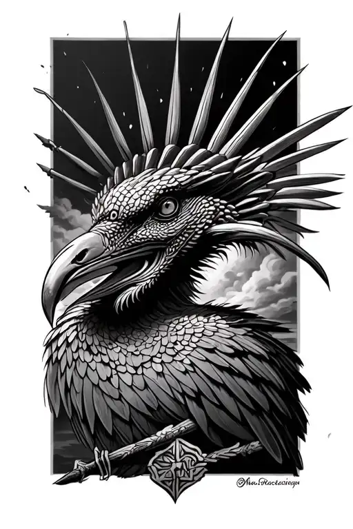 Make Me A Crane Of A Spanish Soldier Who In The Mouth Of The Craneum Comes The God Quetzacoatl