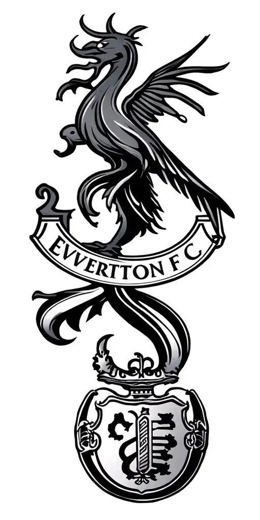 Everton Fc Logo Inspired Tattoo Featuring