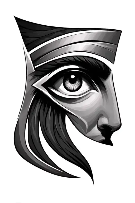 Eye Of Horus Portrait Looking