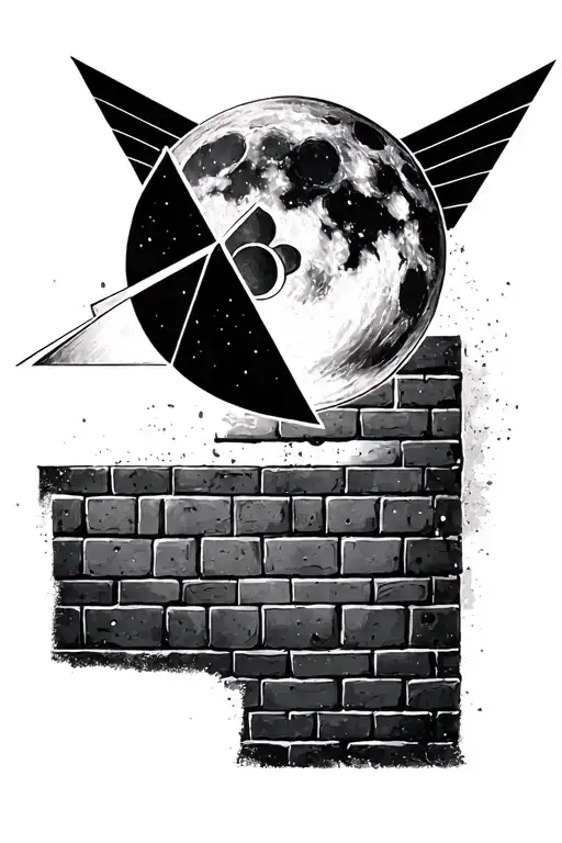 Pink Floyd Prism And Moon And The Brick Wall