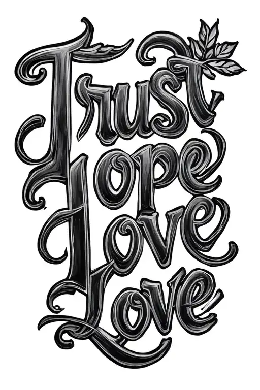 Trust Hope Love Letter Written
