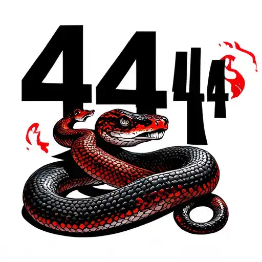 Red Snake With 444 Incorporated