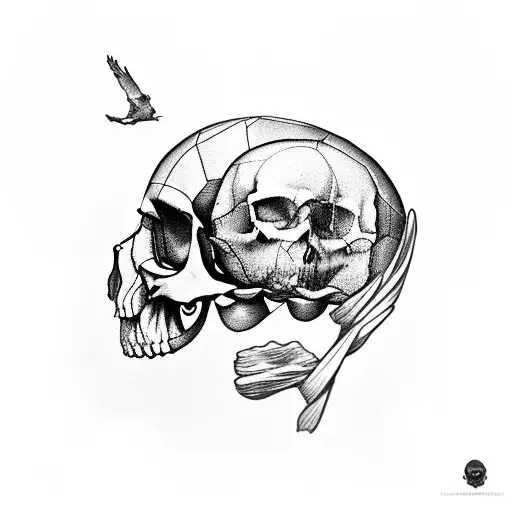 Crow In A Skull