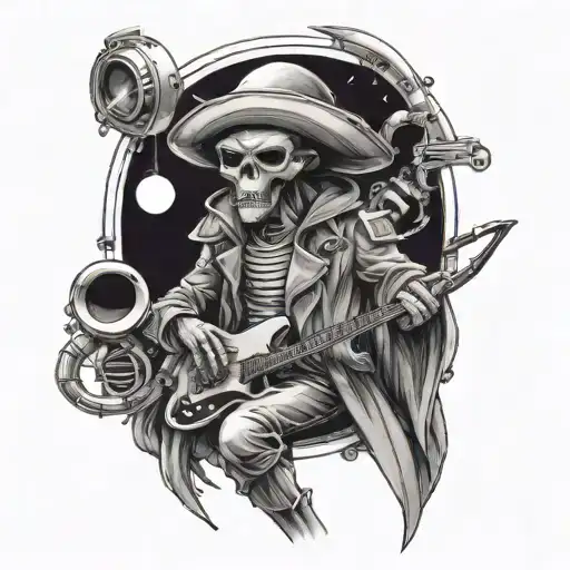 An Alien Pirate Captain Leading A Jazz Band On A Spaceship