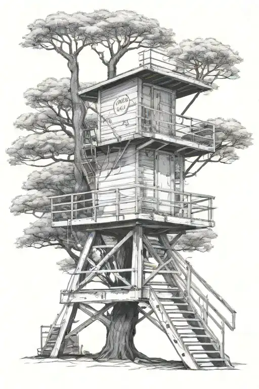 Los Angeles Lifeguard Tower In A Large Tree In Colorado