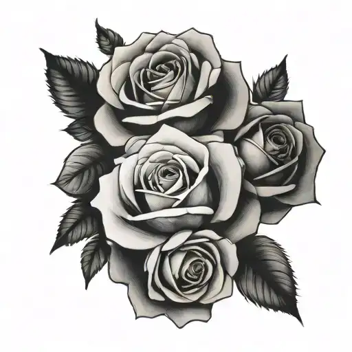 Large Rose On Forearm And Girl Holding It On Back Of Arm