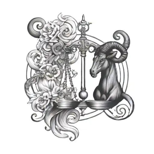 Libra And Aries Combination Minimalist