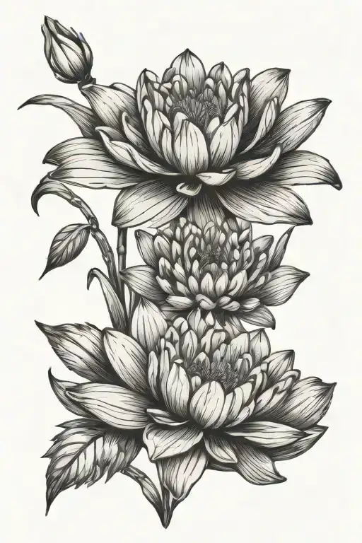 Water Lily Gladiolus Carnation Flowers