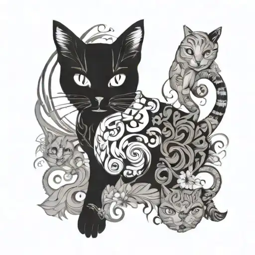 Cat Made Up Of Various Cats