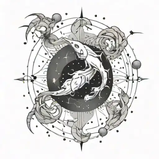 Aquarius Cancer Constellation Merging Together