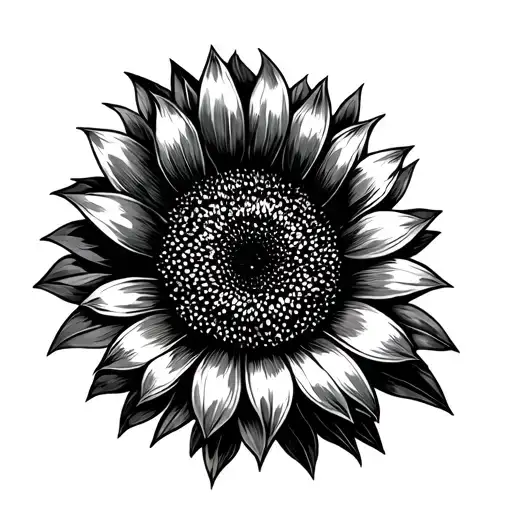 Black Fine -Line Sunflowers