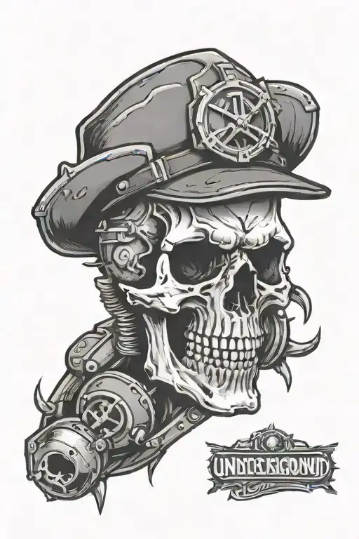 Underground Miner Skull Crest