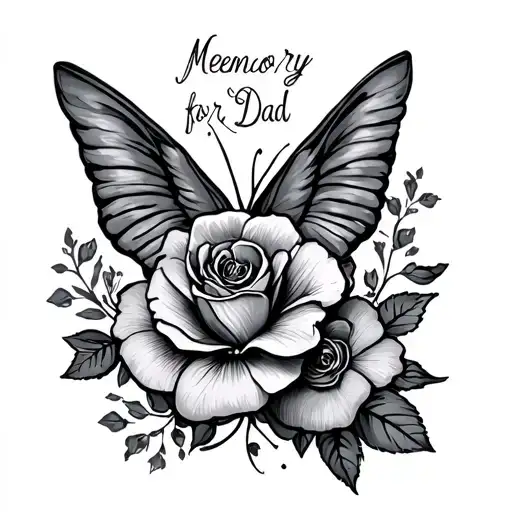 In Memory Tattoo For Dad
