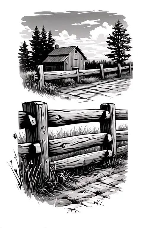 Split Rail Farm Fence Realism