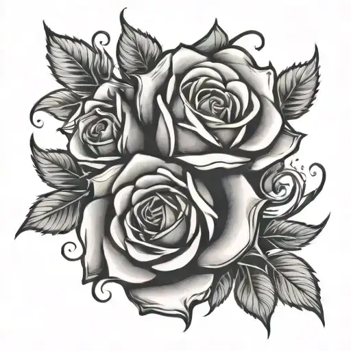 Fire And Rose Blooming