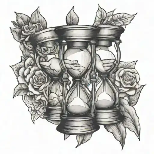 Hands Holding An Hourglass
