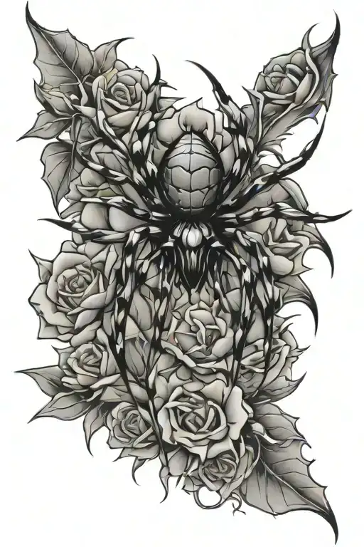 Flower Thorns Spider
