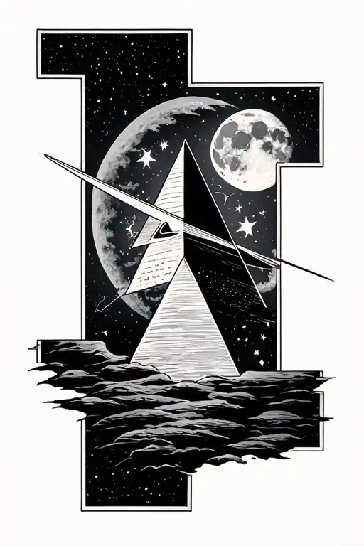 Pink Floyd The Wall And Prism And Moon