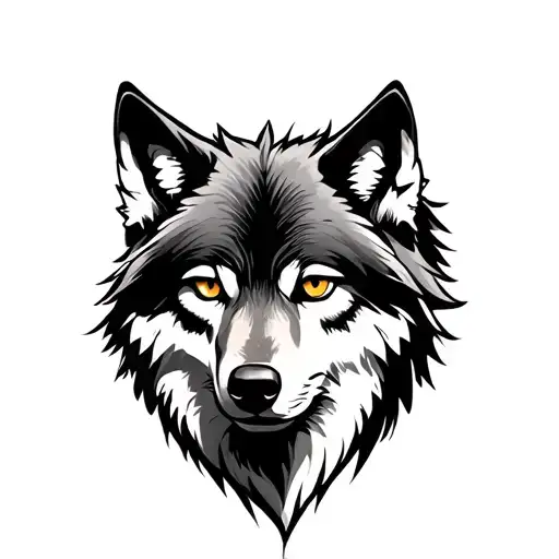 A Tattoo Of A Wolf Symbolizing Strength And Loyalty