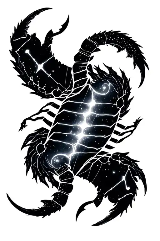 Virgo And Scorpio Constellation Intertwined