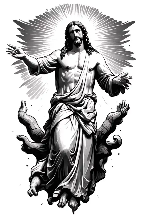 Jesus Shining Over The World