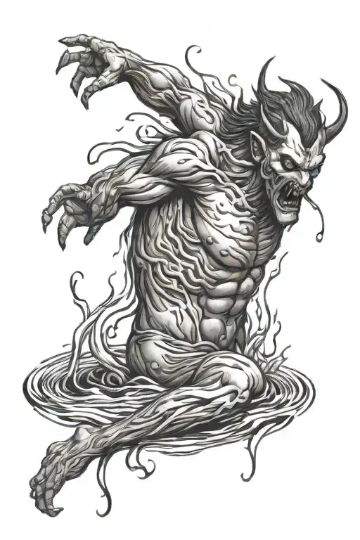 Demon Drowning In Water