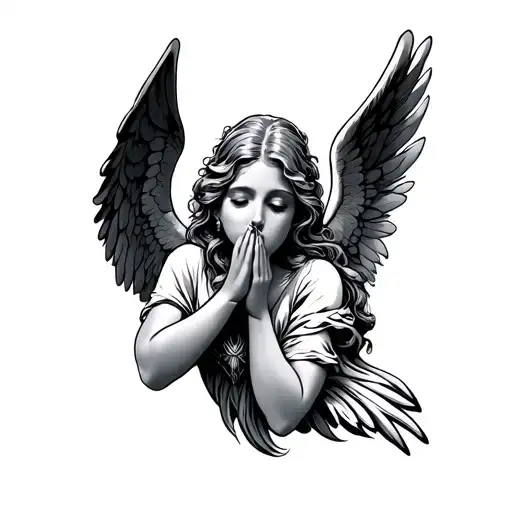 Angel Blowing A Kiss With Her Palm Up