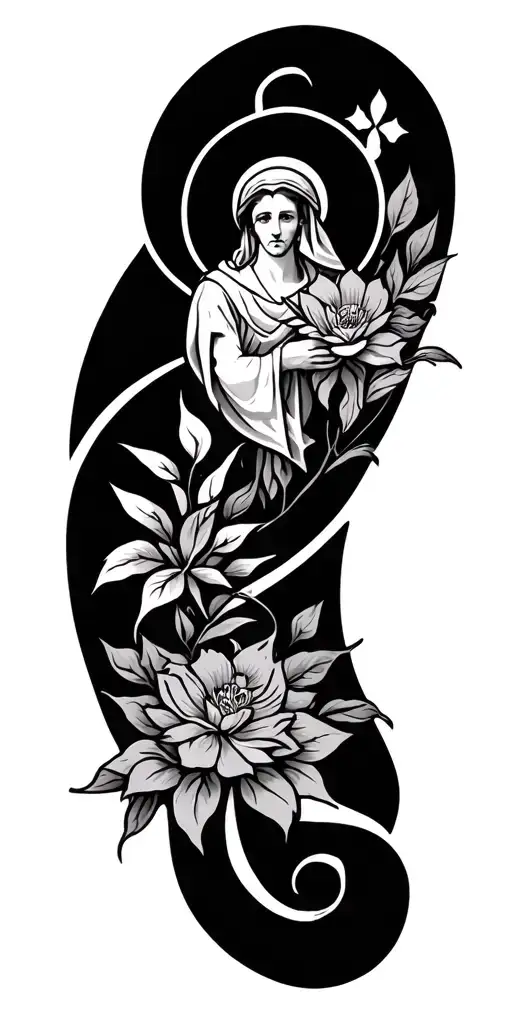 Traditional Style Tattoo With Christian Inspiration