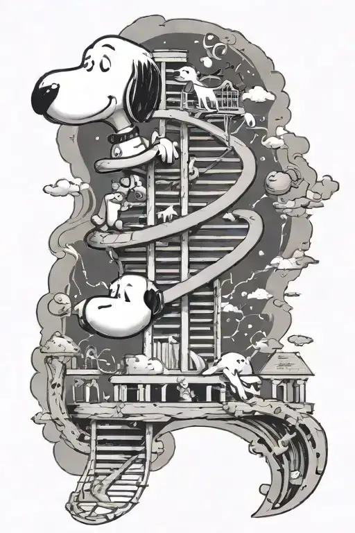 Dna Double Helix Snoopy Scientist Woodstock Flying
