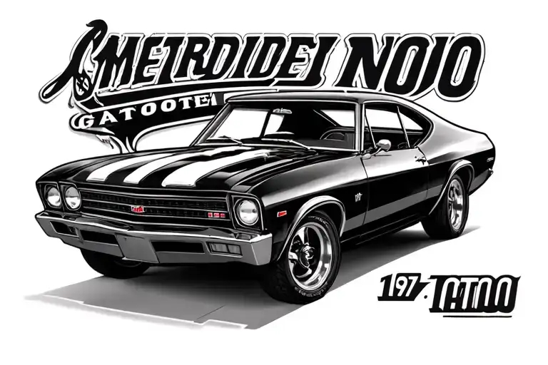 1971 Nova Car With The Name Incorporated