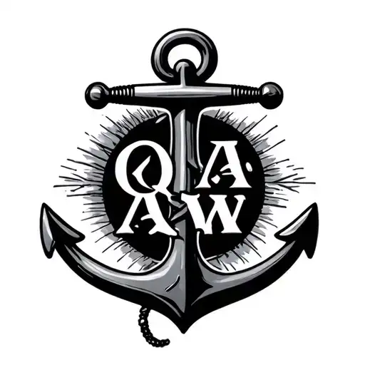 Anchor With Initals Q A W