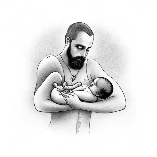 God With Newborn Baby